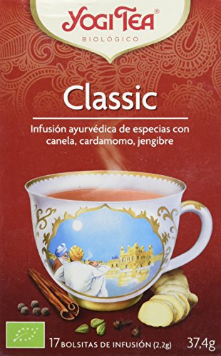 Yogi Tea Infusión de Hierbas Classic, pack de 3 x 17 bolsitas