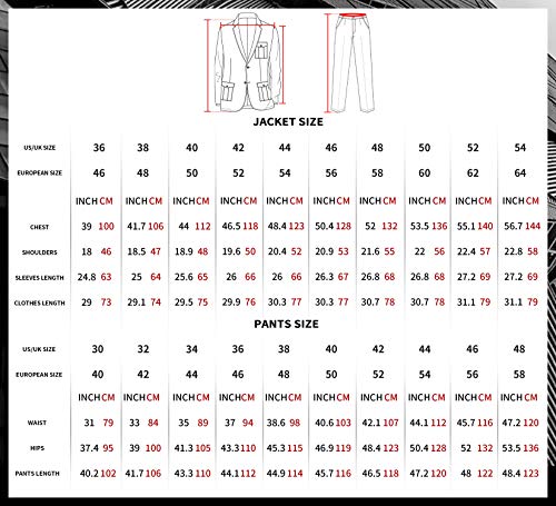 YYI Hombre Traje Dos Botones de Esmoquin de Boda para Hombres Novios Chaqueta Pantalones