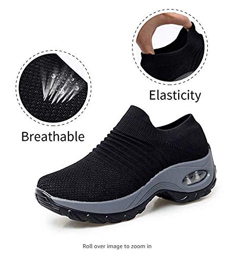 Zapatos de Trabajo Muy cómodos para Trabajos de hostelería y no resbalan-UniseZapatos Casuales Muy cómodos para Trabajos de hostelería y no resbalan-Unisex-adultox-Adulto (38 EU, Negro)