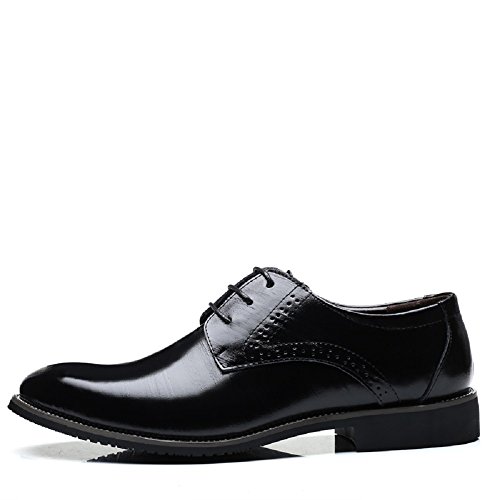 Zapatos Oxford Hombre, Brogue Cuero Boda Negocios Calzado Vestir Cordones Derby Negro Marron Azul Rojo Amarillo 37-48EU BK41