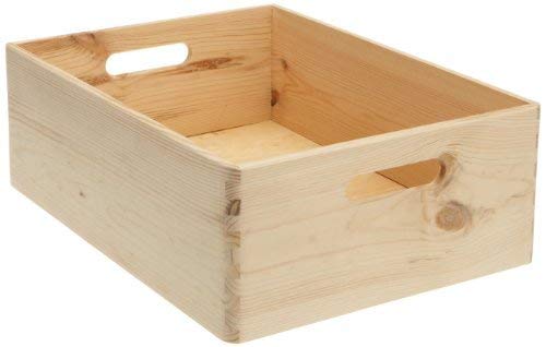 Zeller 13145 - Cajón multiusos de madera blanda conífera, 40 x 30 x 15 cm