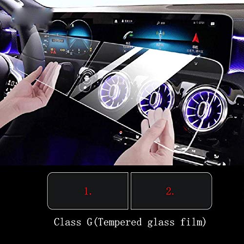 ZMMWDE Película de navegación GPS para automóvil Pantalla LCD Vidrio Templado Protector Antiarañazos ,para Mercedes Benz Clase G G63 G65 G500 G350 2018-2020 Vidrio Templado 1   Juego