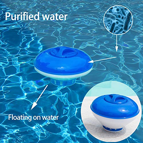 ZoneYan Dispensador de Cloro para Piscina, Dispensador Cloro Flotante, Cloro Flotante para Piscina, Dispensador Químico Intex, Dispositivo de Dosificación Cloro