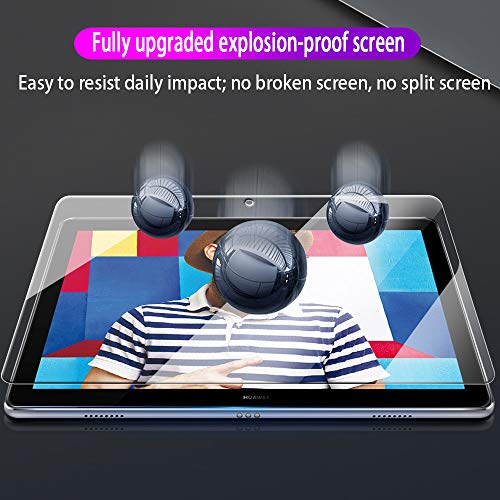 [1 Pack] Protector Pantalla para Huawei MediaPad T5 10 10.1, Cristal Film Protector de Pantalla de Vidrio Templado Alta Claridad 9H Dureza Resistente Anti-Arañazos