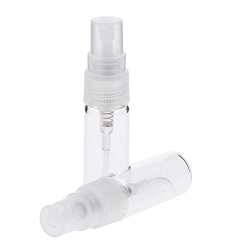 10 Unids Envase de Vidrio Botellas Recargables Perfume de Viaje Atomizador Transparentes Bomba Botellas de Spray - 3ml