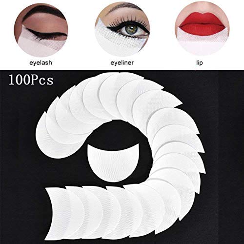 100 PCS Almohadillas desechables para sombra de ojos, Almohadillas protectoras para sombra de ojos Protector para la herramienta de aplicación de maquillaje de ojos y labios