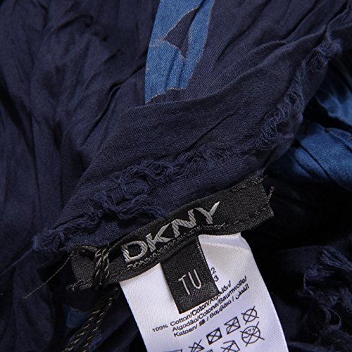 1211G sciarpa blu DONNA KARAN NEW YORK COTONE women scarf [UNICA]