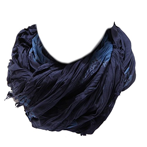 1211G sciarpa blu DONNA KARAN NEW YORK COTONE women scarf [UNICA]