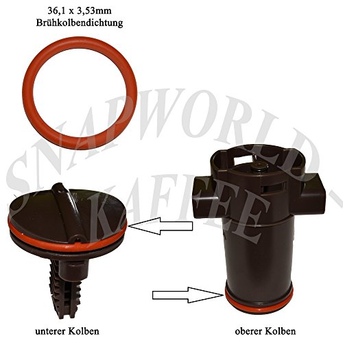 2 pieza Junta tórica Junta 36,1 X 3,53 mm para Jura AEG Krups para la unidad de preparación Sistema de preparación anpress pistón