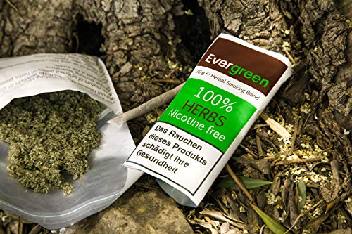 3 X Organic Herbal Natural Smoking Mixture, 100% Nicotine & Tobacco Free, Rich, Aromatic, Delicate Aroma and Smooth natural taste 3 PACKS Evergreen Tobacco Substitute, 90g Total