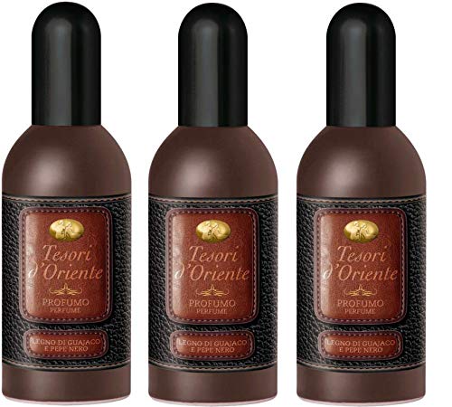 3x Tesori dÂ´Oriente Spray Para El Cuerpo Madera De Guayaco y Pimienta Negra Edt Eau de toilette Parfum 100ml