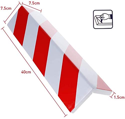 4 unidades Columnas Parking protector puerta garaje Esquina Parking Adhesivo Al Apagar Paragolpes Protector para La Puerta de Coche (40 * 15 * 2cm-4PC)