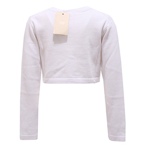 4251S maglione bimba ARMANI JUNIOR cardigan coprispalla white sweater cotton kid [8 YEARS]