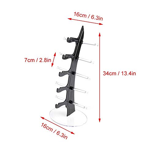 5 Pares de Plástico Anteojos Estante Gafas de Sol Soporte de Exhibición Rack Soporte de Almacenamiento Venta Mostrar Caso(Transparente)