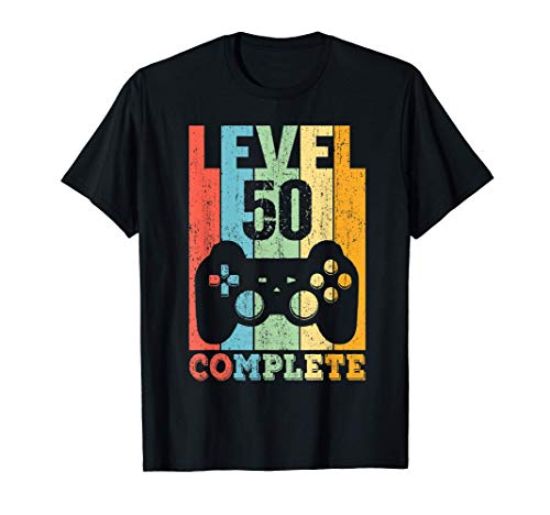 50 Años Cumpleaños Hombre Mujer Regalo Divertido Level 50 Camiseta