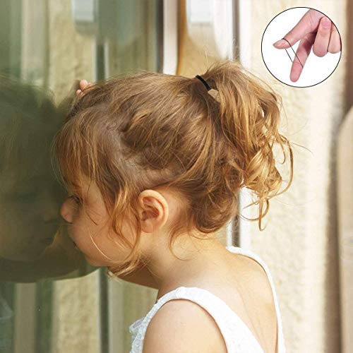 【500 Piezas】Gomas de Pelo Elásticos Cintas Bandas de Trenzado, SlickMart Cinta Elástica de Pelo Coletero para Pelo Grueso Pesado y Rizado Ponytail Titular Para Mujeres Niñas Accesorios（Negro）