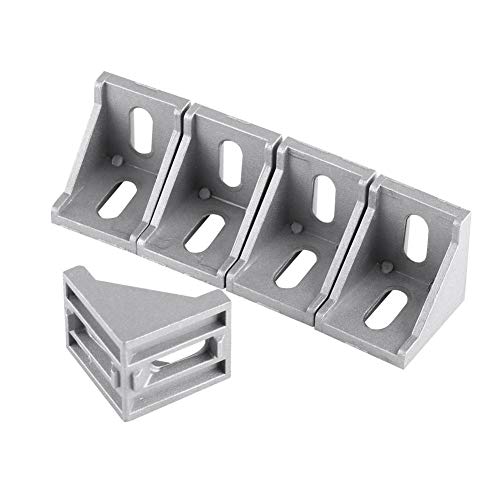 5pcs 4040 Aleación de aluminio en forma de L Escuadra de esquina ángulo recto Soporte de la esquina Sujetador 40x40mmx35mm<br/>