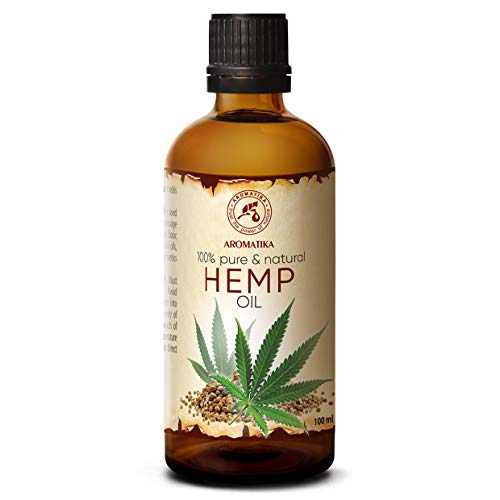 Aceite de Semillas de Cáñamo 100ml - 100% Puro & Natural - Prensado en frío - Aceite Base - Cannabis Sativa Seed Oil - Cuidado Intensivo para Rostro, Piel, Cabello, Cuerpo - para Masajes de Belleza