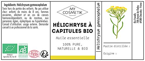 Aceite esencial de cabezas de Helichrysum orgánico - MyCosmetik - 10 ml