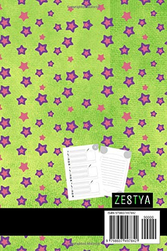 Address Book: Green sky with stars -  Phone & contact book -All contacts at a glance - 120 pages in alphabetical order / size 6x9  (A5)