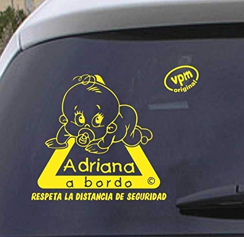 Adhesivo personalizado Bebé a bordo VPM04. Diseño único y exclusivo de VPM Original. Protegido por © desde 2001.