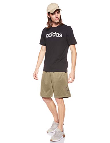 adidas Essentials Linear Logo tee Camiseta, Hombre, Negro (Black/White), L