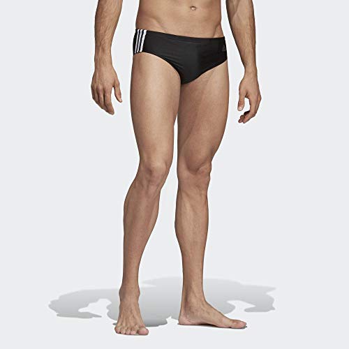 adidas Fitness 3 Bandas Bañador Slip, Hombre, Negro (Black/White), 2