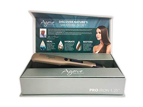 Agave Healing Oil Agave Pro Iron 1.25 Plancha profesional acondicionadora de hasta 450ºF de temperatura 700 g