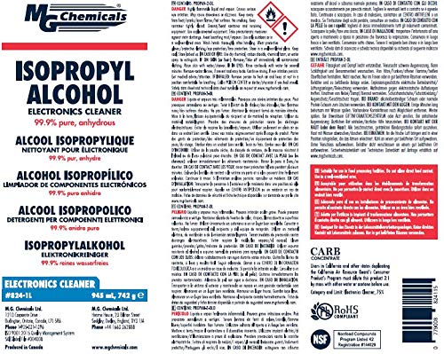 Alcohol Isopropolico IPA 824-1L Liquido MG Chemicals Envase Calidad Envio Legal