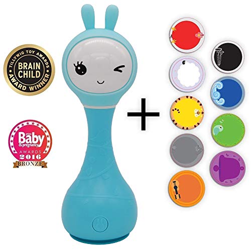 Alilo Smart Bunny (Sonajero Inteligente para Bebés) Baby Rattle Gift Media Player Shake & Tell - Azul