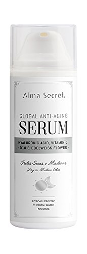 Alma Secret Sérum Antiedad Global con Q10, Hialurónico, Vitamina C & Edelweiss - 50 ml