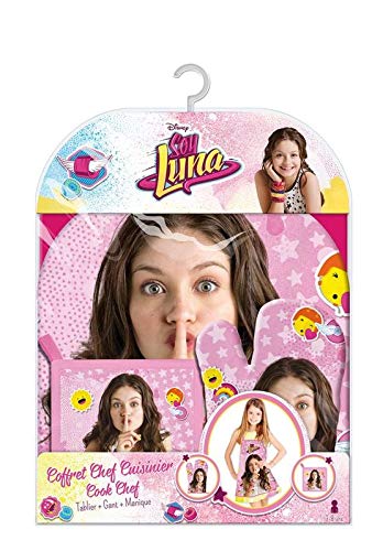 ALMACENESADAN 2353; Pack de Cocina Disney Soy Luna; Delantal; Guante y manopla; Ideal para Regalar; Producto 100% Poliester