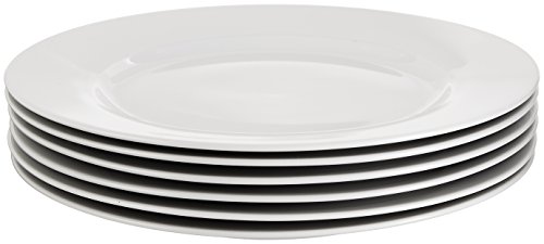 AmazonBasics - Juego de 6 platos llanos