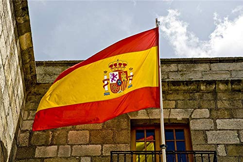 Amison Bandera España Grande, 2pcs Bandera de España, Resistente a la Intemperie, 90 x 150 cm