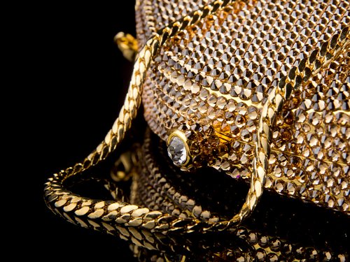 Andante-Stones glamuroso bolso con{7500} Swarovski Elements CRYSTALLIZED TM (oro)