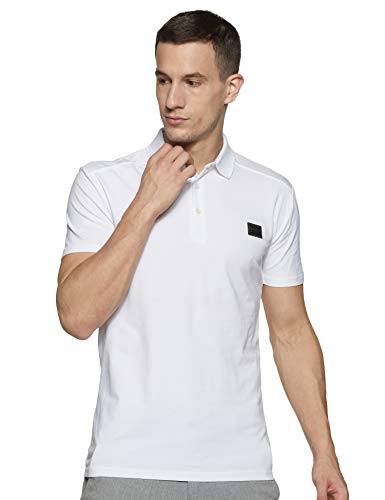 Antony Morato Polo Sport Slim con Placchetta, Blanco (Bianco 1000), Medium para Hombre