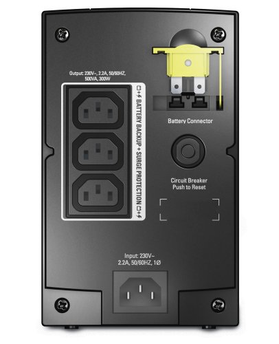 APC BX500CI Back-UPS BX - Sistema de alimentación ininterrumpida SAI 500VA (3 salidas tipo IEC, AVR)