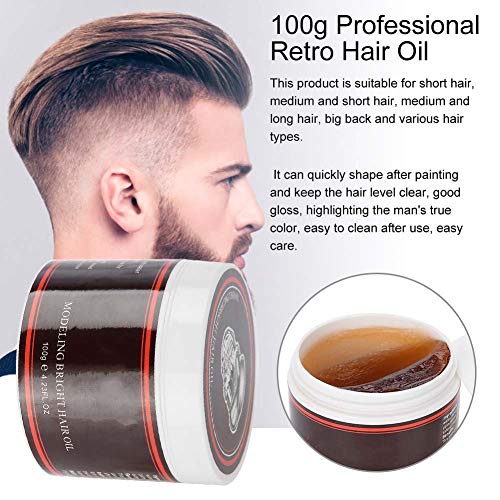 Arcilla para el cabello，100g Professional Retro Hair Oil Muffy Hair Mud para peinar el cabello