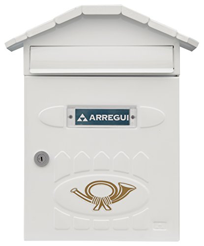 Arregui E5001 Buzón para Exterior (Acero), Blanco, 360 X 298 X 120 mm