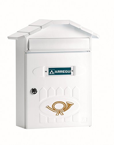 Arregui E5001 Buzón para Exterior (Acero), Blanco, 360 X 298 X 120 mm