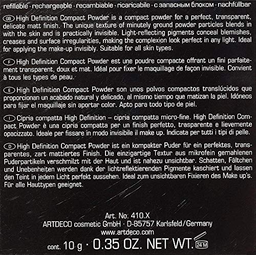 Artdeco maquillaje femme/mujer, de alta definición Polvo Compacto Nº 3 crema suave (10 g), Paquete 1er (1 x 10 g)