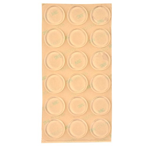 ATPWONZ 18 pcs Autoadhesivas Elásticas Tampón Ø 20 x 3 mm - Base Amortiguadora de Golpes Transparente Almohadillas Protectoras Ideal para Muebles y Puertas y Ventanas para Anti-ruido etc