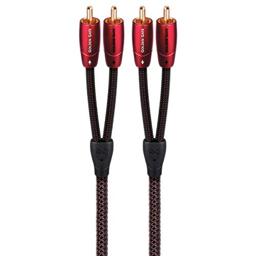 AudioQuest 0.6m Golden Gate RCA cable de audio 0,6 m 2 x RCA Negro - Cables de audio (2 x RCA, 2 x RCA, Cobre, 0,6 m, Negro)