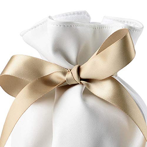 B Baosity Bolsas Blancas Exquisitas De La Joyería para El Banquete De Boda Caramelos Regalos De La Joyería Monedas Empaquetado PU Bolsa De Cuero Bolsas De La Jo