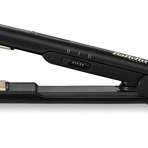 BaByliss ST089E | Plancha De Pelo De Viaje Ceramic Straight 230, Multi Voltaje para Viajes, Placas flotantes de Cerámica, Ajustes de temperatura 200ºC y 230ºC, compacta.