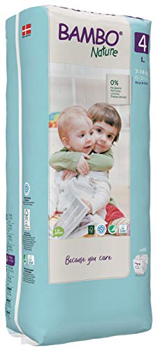 Bambo Nature Size 4 Premium Eco Pañales (15-31 lb/7-14 kg) Alto Pack de 48