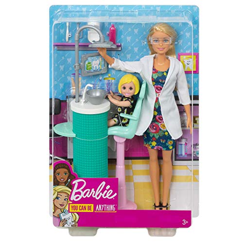 Barbie Quiero Ser Dentista muñeca con muñeca bebé y accesorios, regalo para niñas y niños 3-9 años (Mattel FXP16) , color/modelo surtido