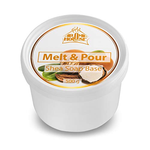 Base de Jabón de Manteca de Karité (Shea Butter) 500g - CRYSTAL SHEA - Jabón de Glicerina y Manteca de Karité - Jabón Crudo - Jabón Hecho a Mano - Bonito Regalo - Hidratación Intensa