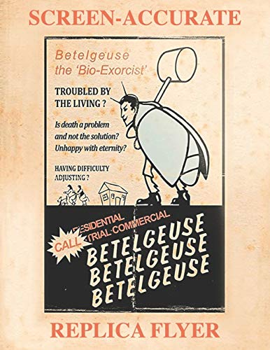 BETELGEUSE the Bio-Exorcist: FLYER from the MOVIE / screen-accurate replica / Handbook for the Recently Deceased