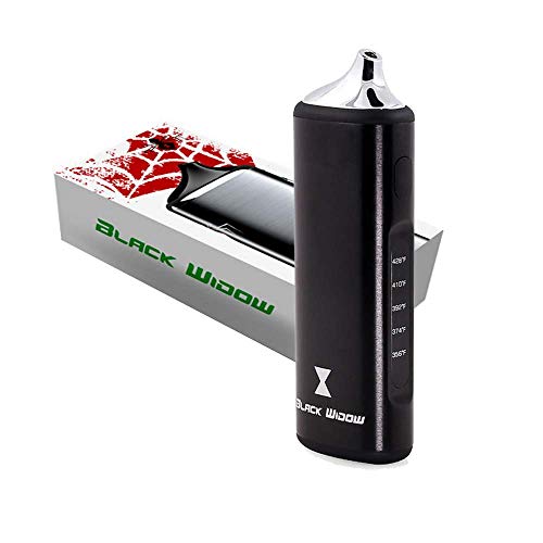 Black Widow Vaporizador de hierba y concentrado portátil, Premium y portátil, batería enorme, 5 configuraciones de temperatura y uso 2 en 1